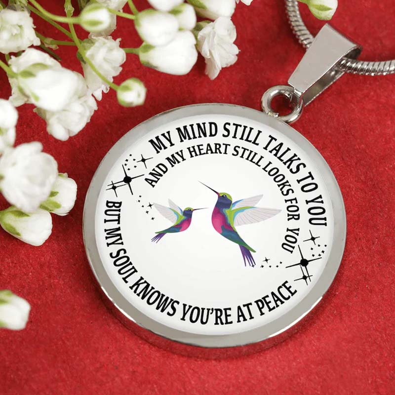 My Mind Still Talks To You Memorial Necklace, In Memory Of Gift