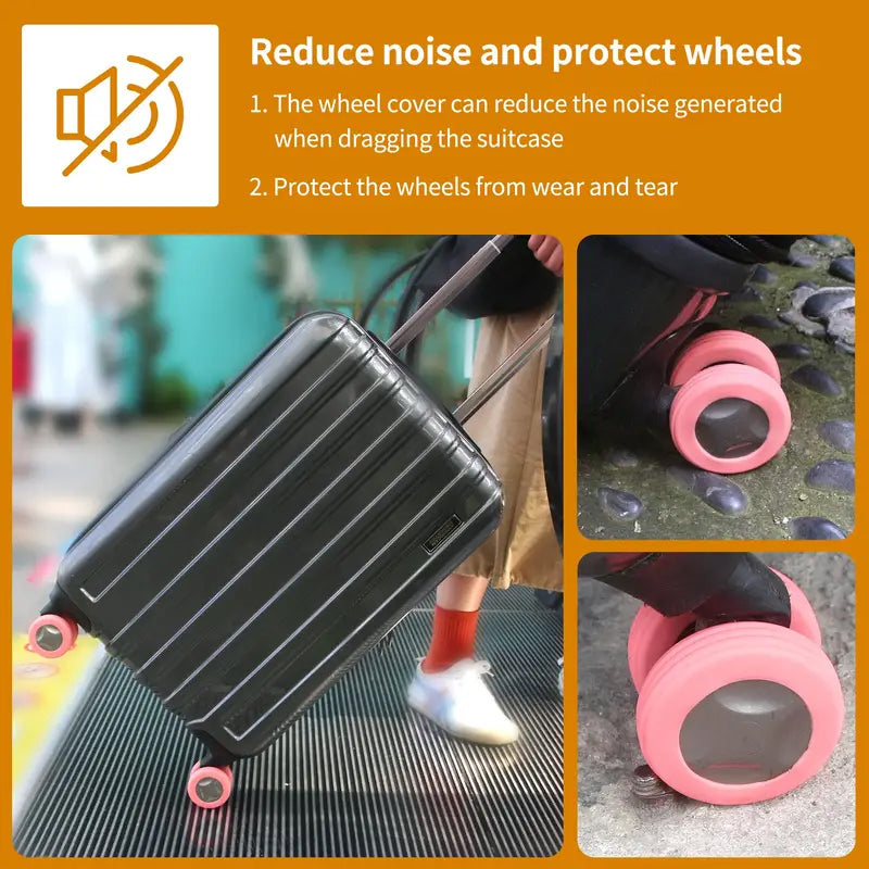 8 Pcs Luggage Compartment Wheel Protection Cover