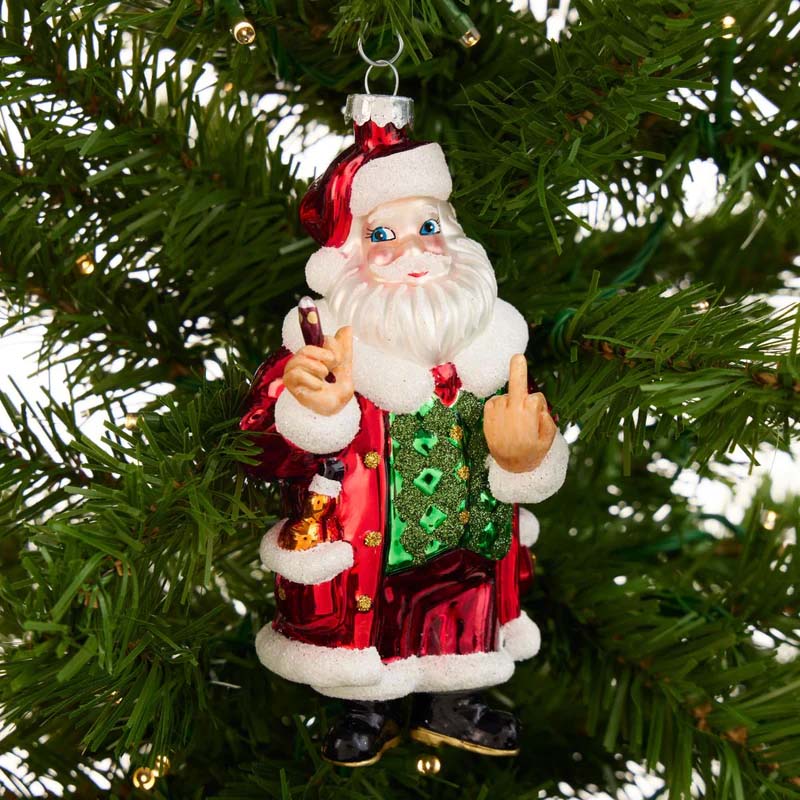 Funny sculptural Christmas ornaments