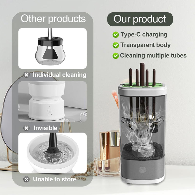 Fully automatic quick-drying makeup brush cleaning machine