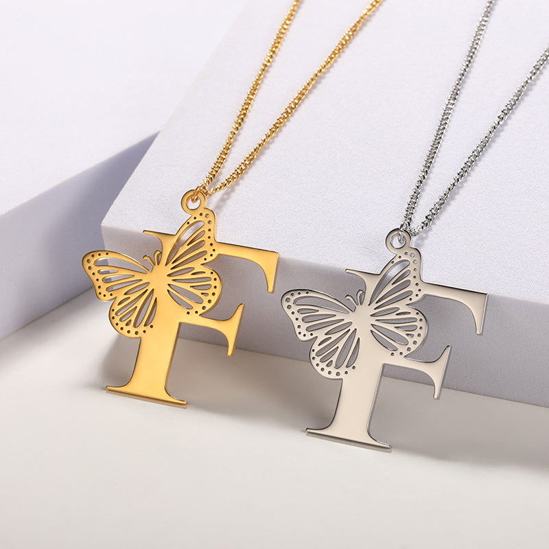 Butterfly Alphabet Pendant