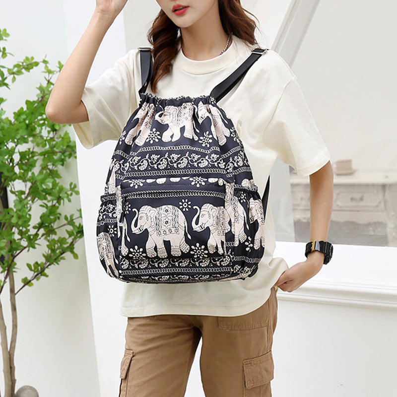 Ethnic Style Drawstring Shoulder Bag