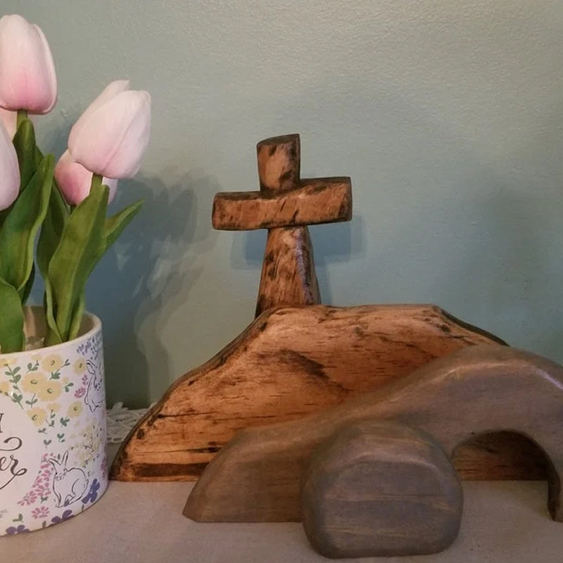 Easter Scene Wooden Decoration