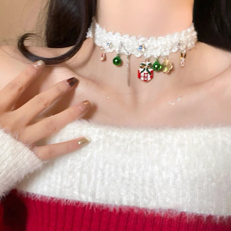 Fashionable Christmas themed earrings