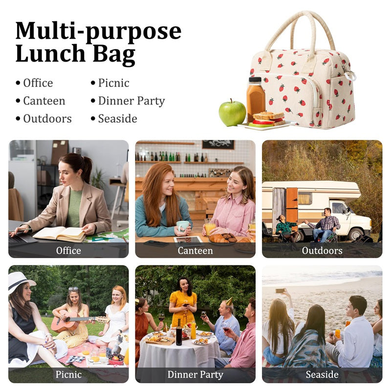 Strawberry Insulated Lunch Bag