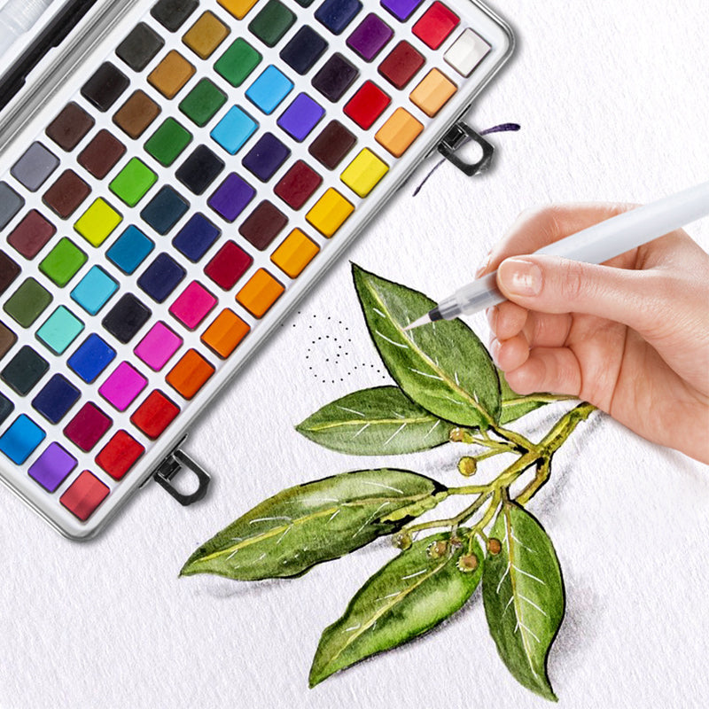 128 Color Solid Watercolor Set