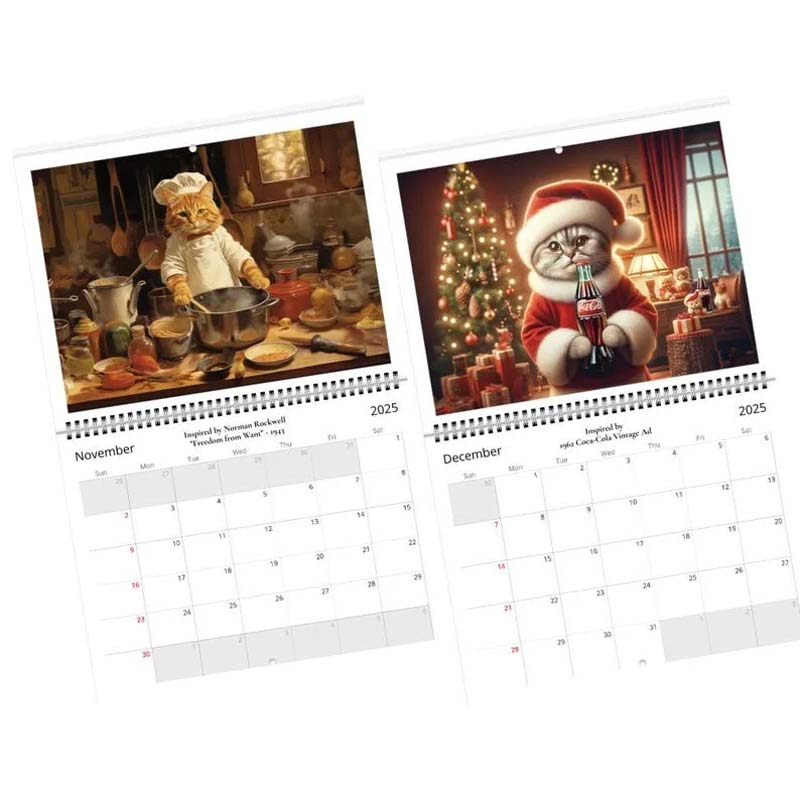 🐱Iconic Cat Art 2025 Calendar - Masterpieces Reimagined