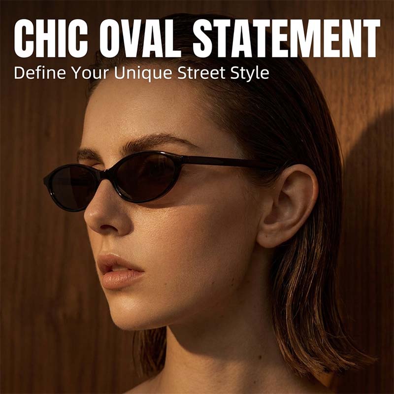 Small frame oval sunglasses