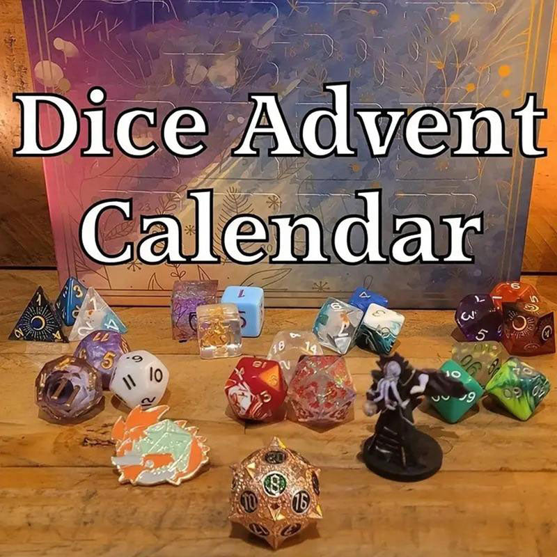 24 Random Polyhedral Dice Set