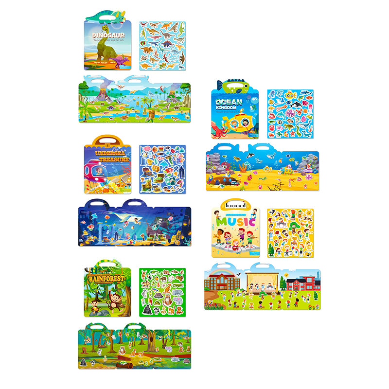 Toddler Waterproof Dinosaur Sticker Book