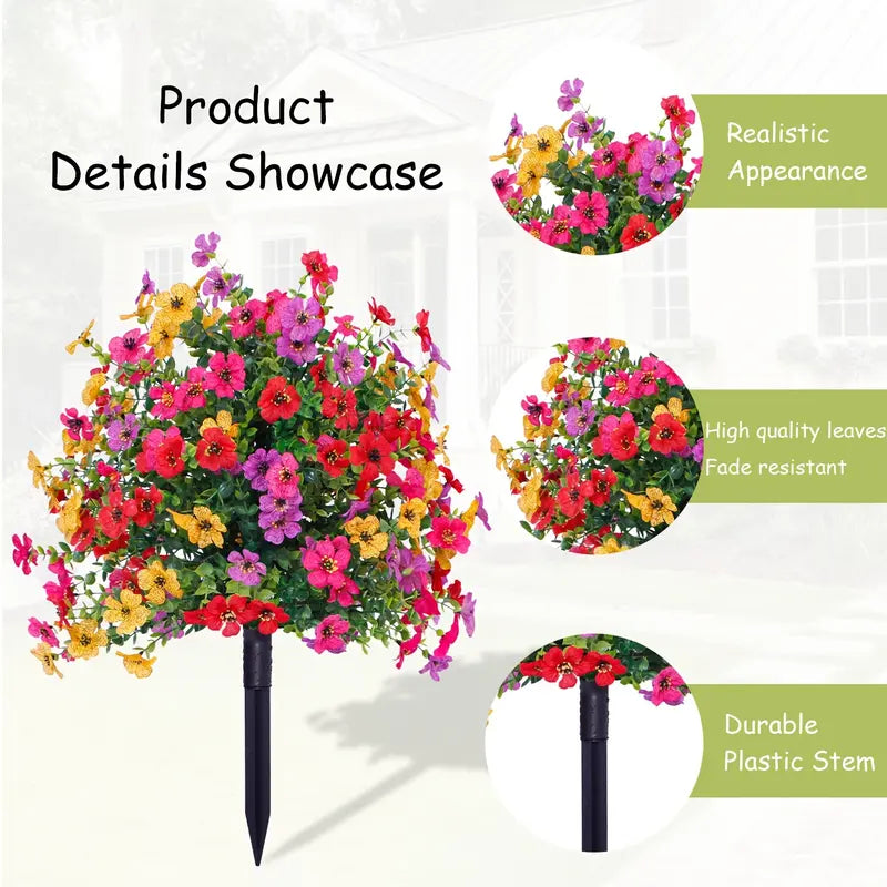 Artificial Violet for Outdoor Indoor Garden Home Decoration