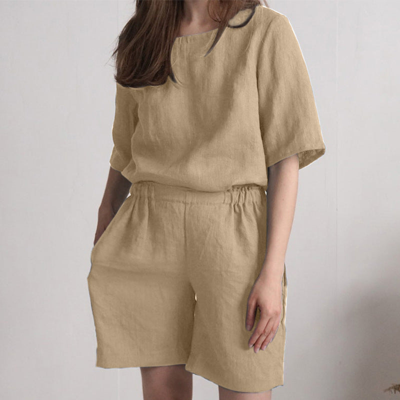 Women Plus Size Loose Shorts Suit
