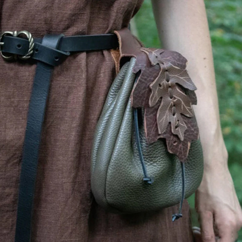 Medieval Leaf Belt Pouch