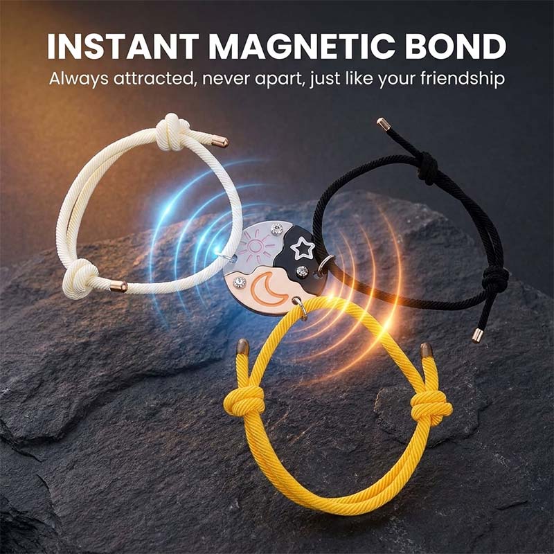 Sun Moon Star Magnetic Bracelet Set