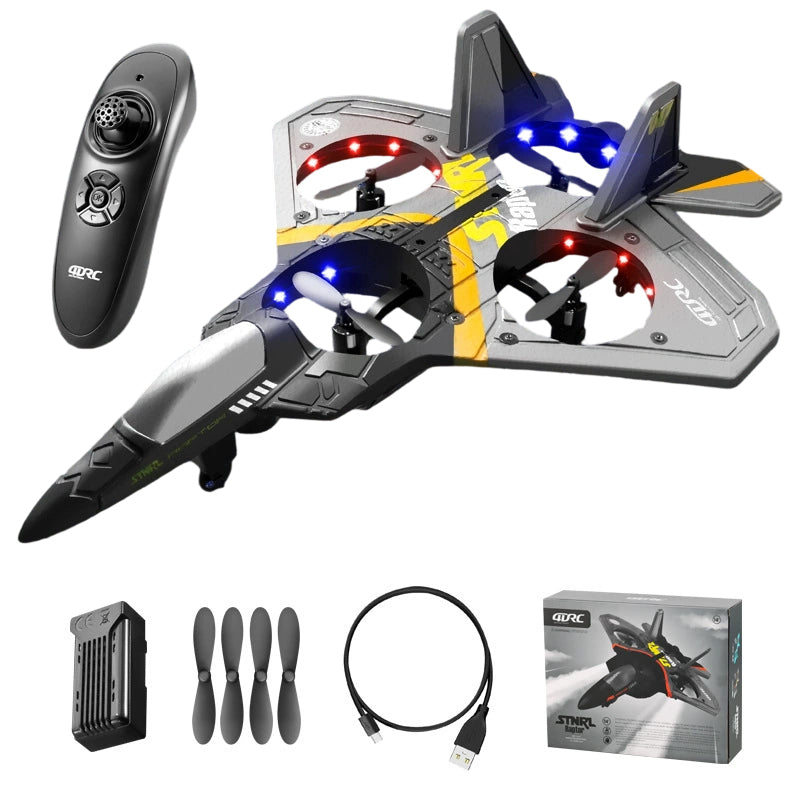 4-Motor RC Fighter Plane Toy with Gravity Control