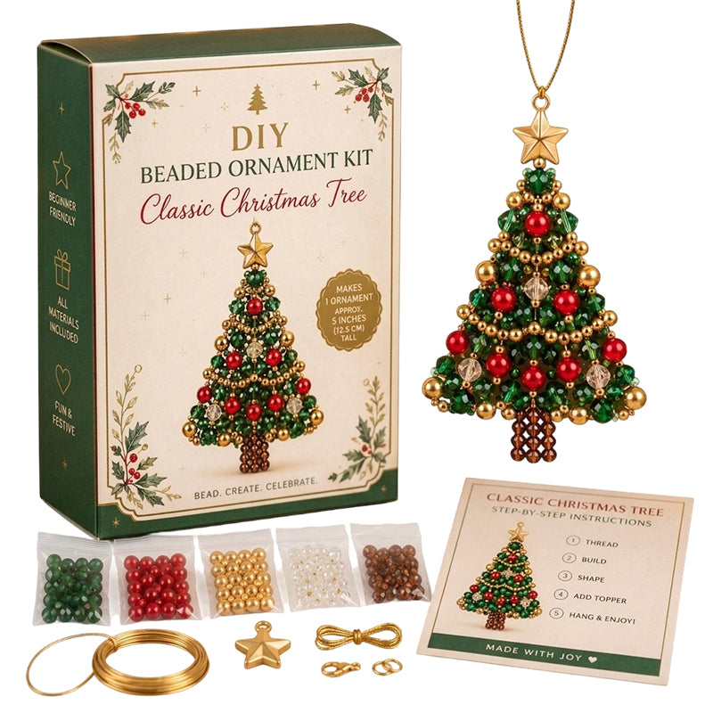 DIY Christmas Tree Beaded Ornament Kit