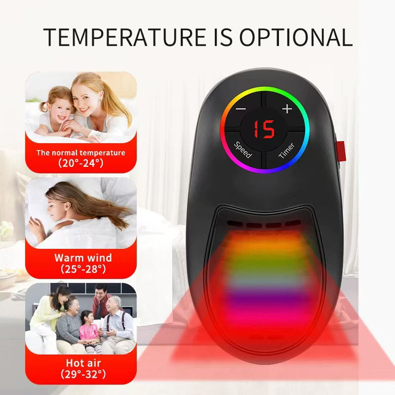 Portable fan mini heater