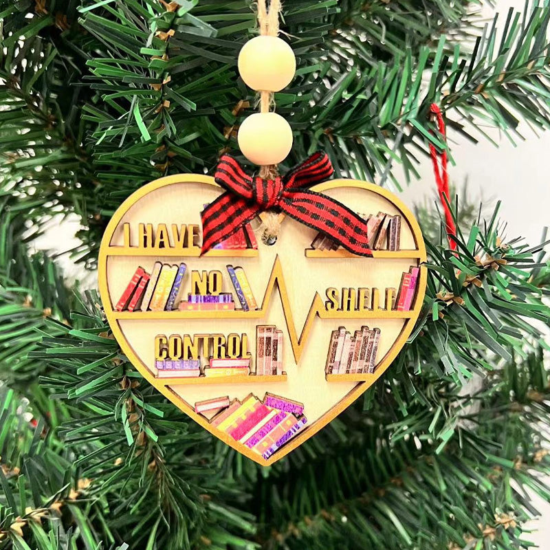 Christmas Heart Bookshelf Pendant