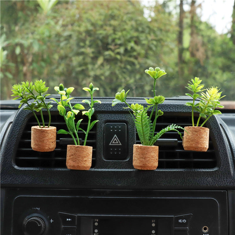 Mini Stereo Simulation Succulent Car Clip Fridge Magnet