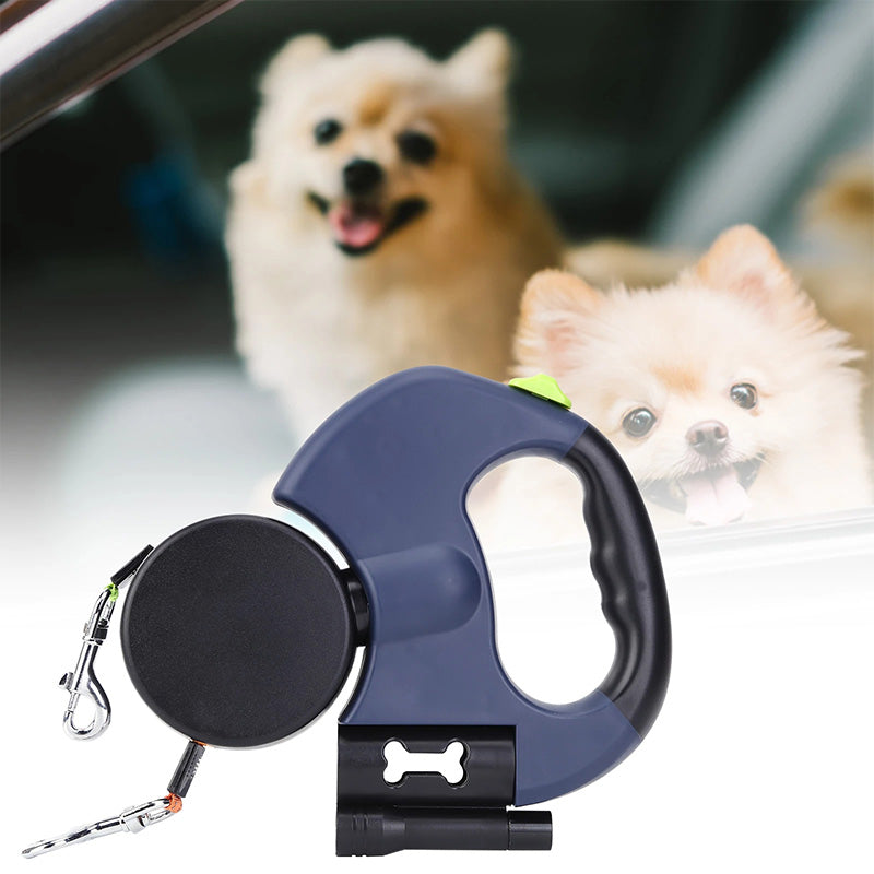 Pet automatic double leash