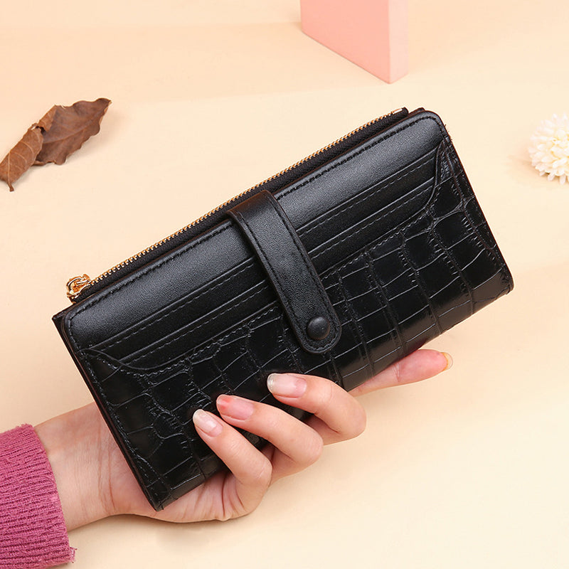 Vintage Long Wallet with Oil Finish