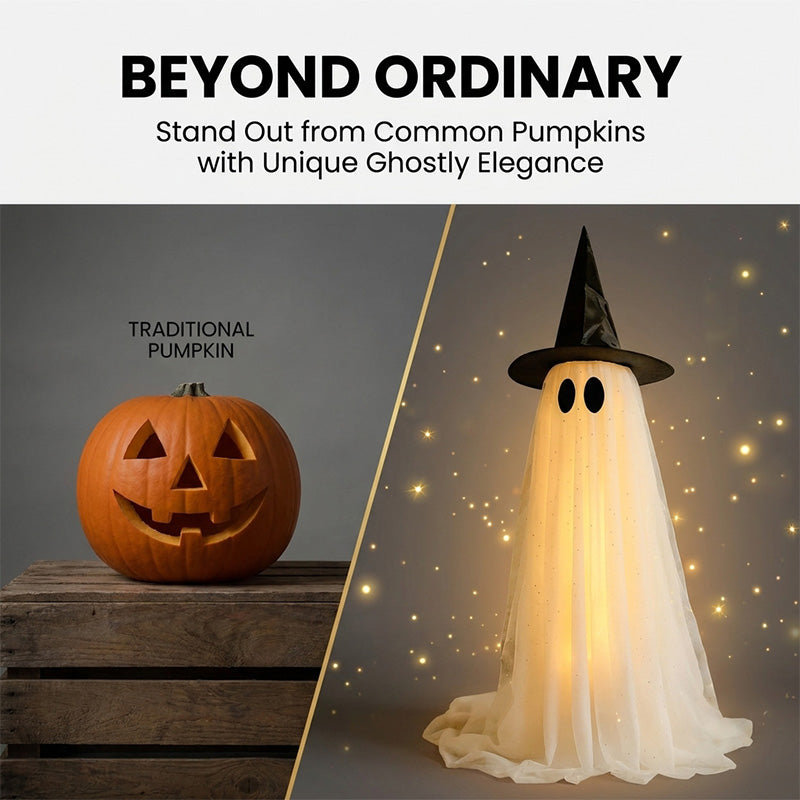 Halloween Spooky Lighted Ghost Decor Set