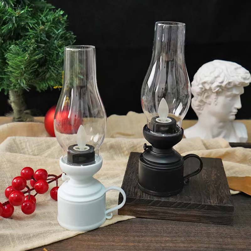 ✨🕯️LED Vintage Kerosene Lamp Electronic Swing Candle