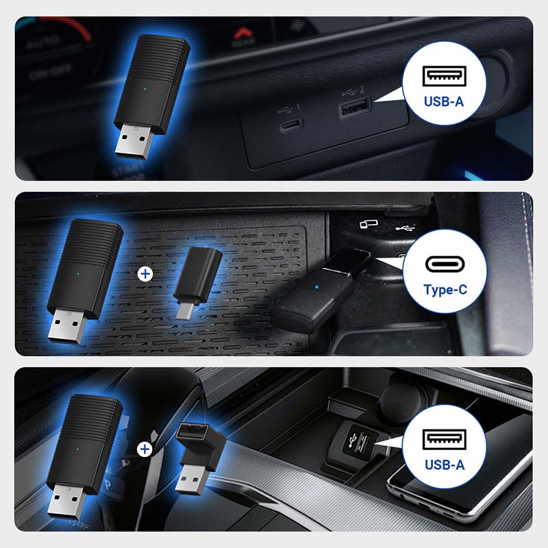 Mini Wireless CarPlay/Android Auto 2 in 1 Adapter