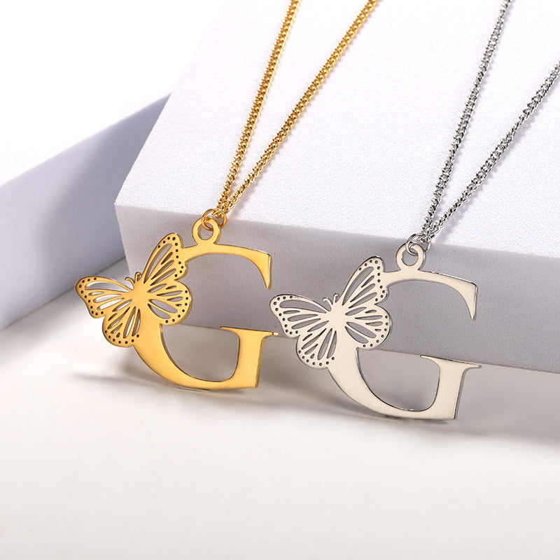 Butterfly Alphabet Pendant