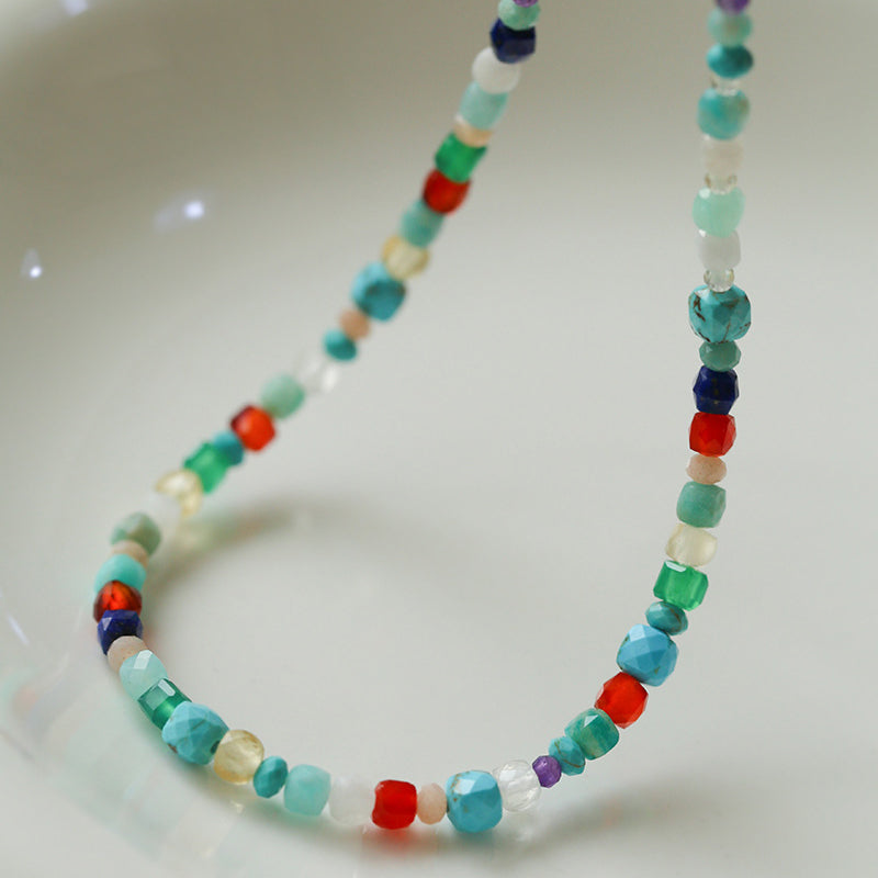 Freedom Beaded Gemstone Necklace