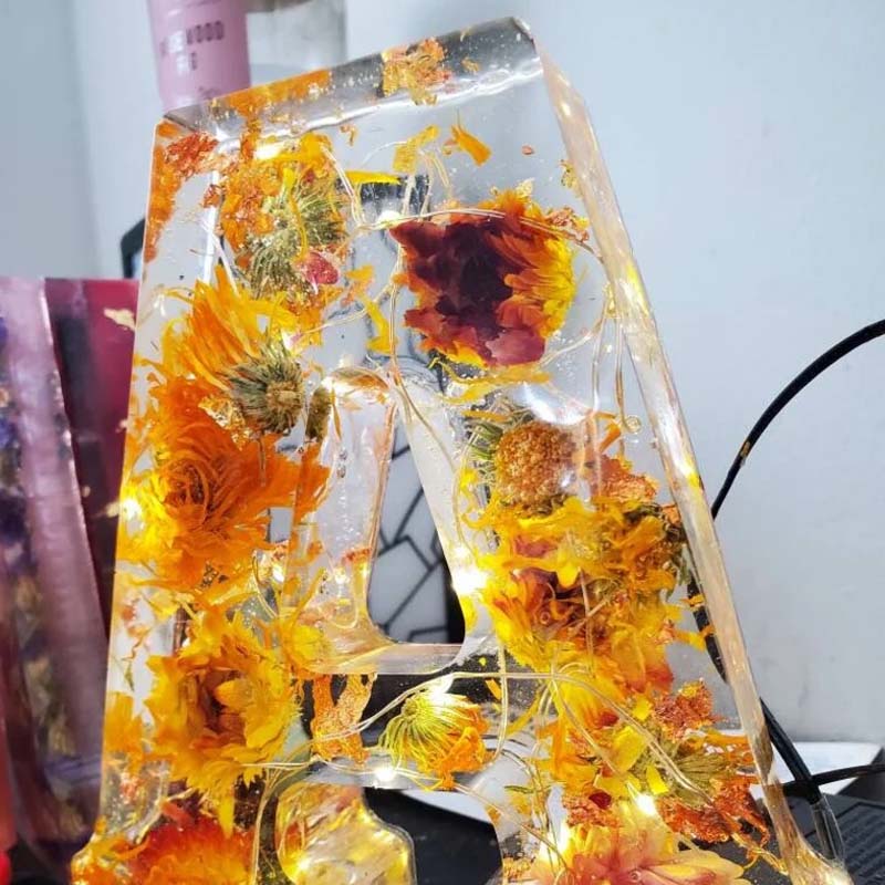 Floral Resin Night Light