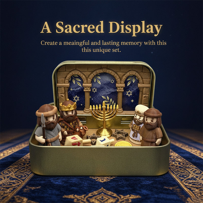 Mini Christmas Nativity Set in Tin Box