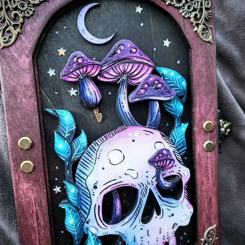 Mushroom Sunflower Skull Journal