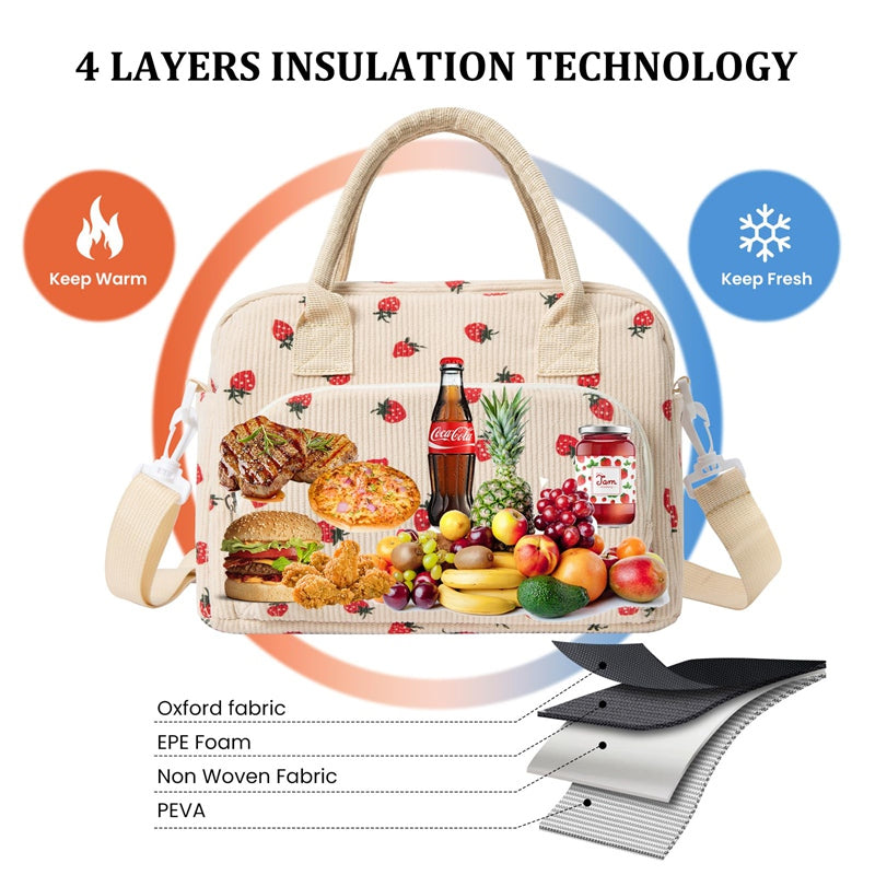 Strawberry Insulated Lunch Bag