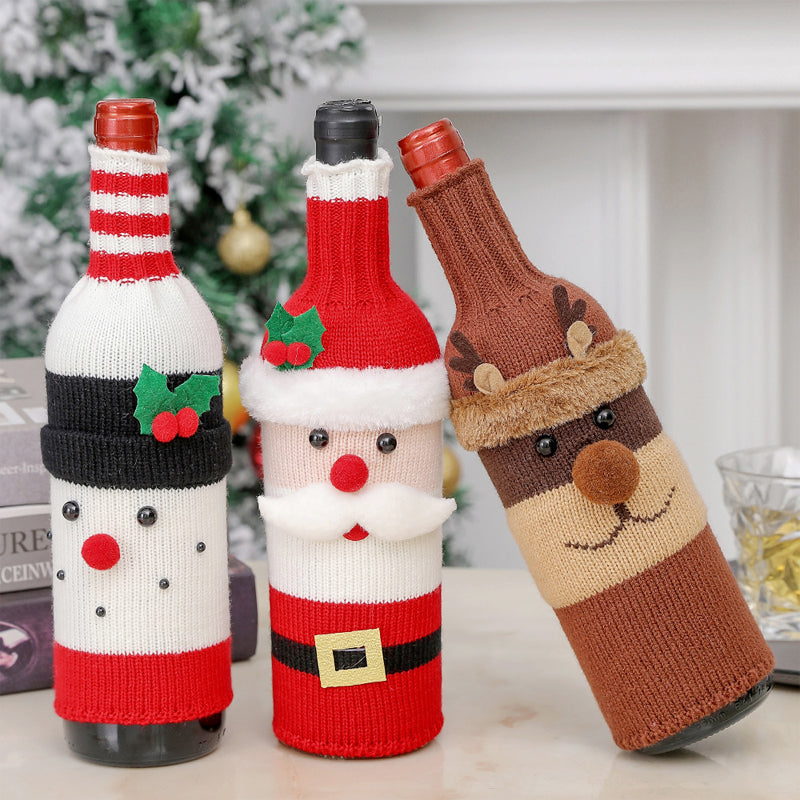 Christmas Decorative Santa Wine Bottle Cover