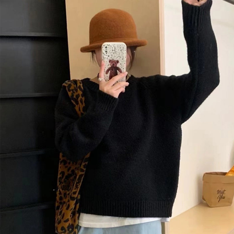 Crew neck candy coloured pullover jumper