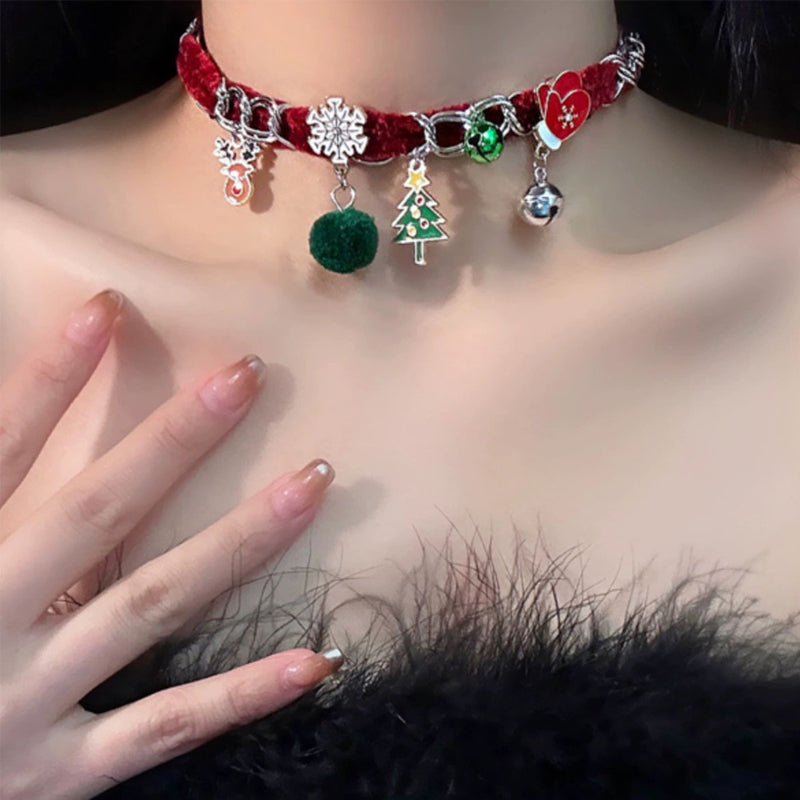 Fashionable Christmas themed earrings
