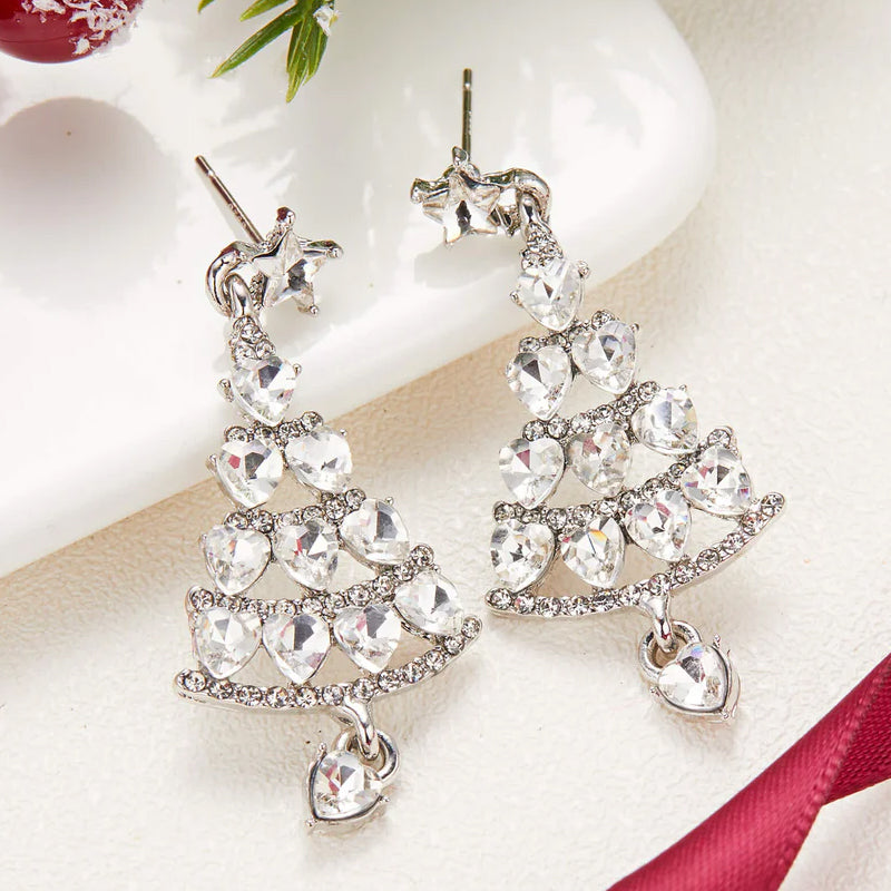 Sparkling Christmas Tree Earrings