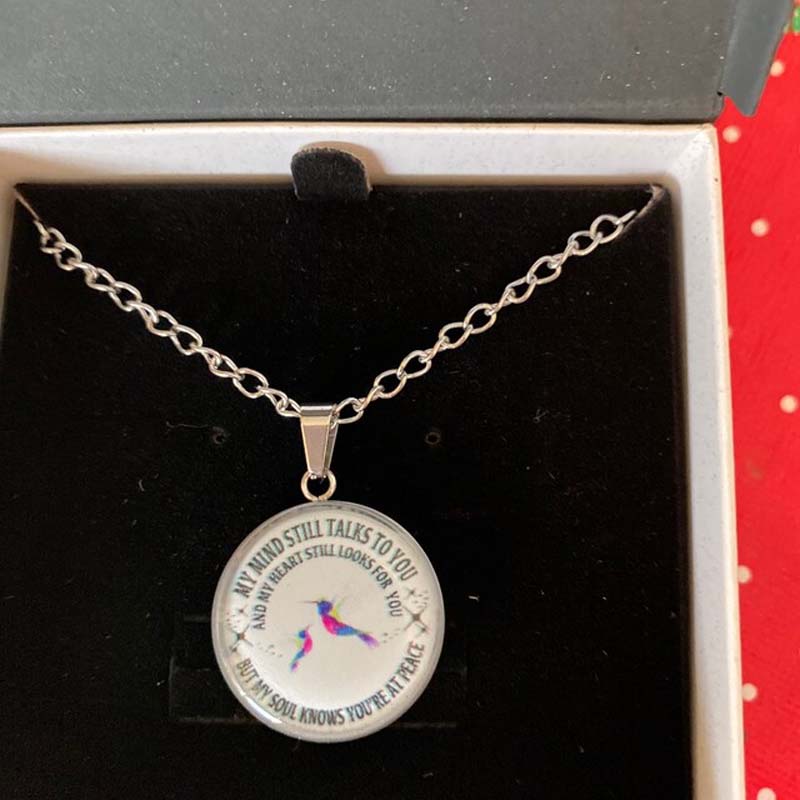 My Mind Still Talks To You Memorial Necklace, In Memory Of Gift