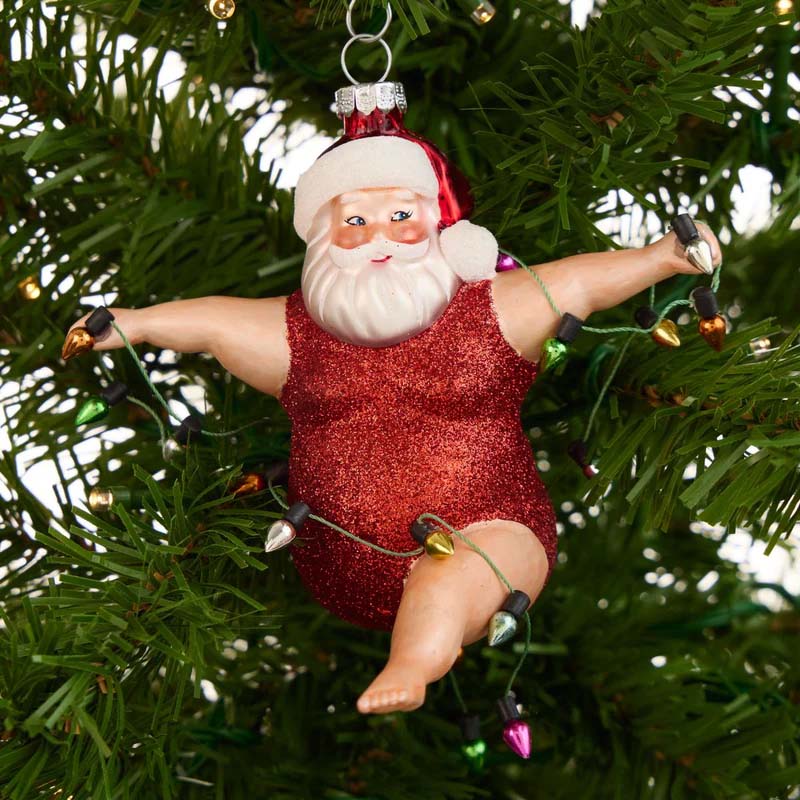 Funny sculptural Christmas ornaments