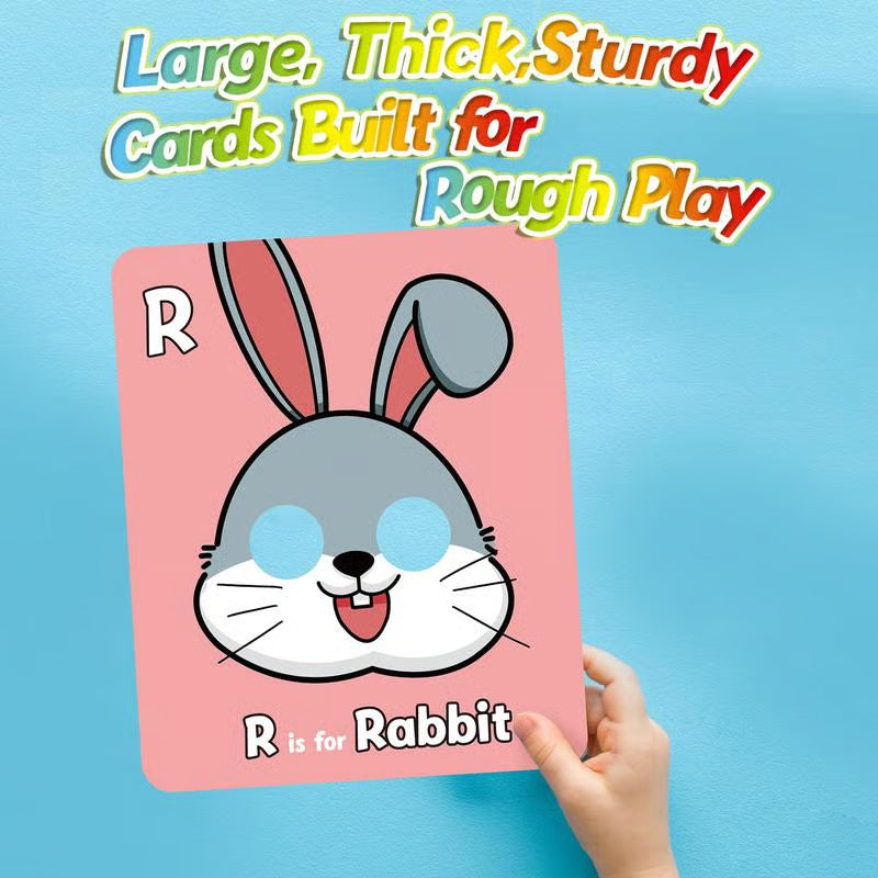 Alphabet ABC Flash Cards with Animal Masks