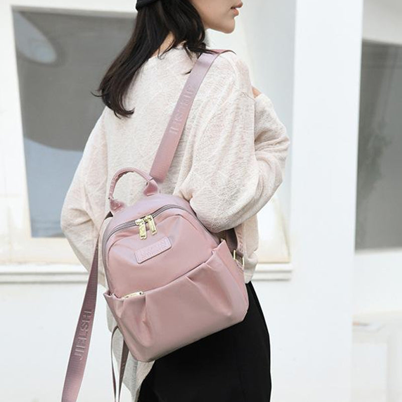 Nylon Peplum Shoulder Bag