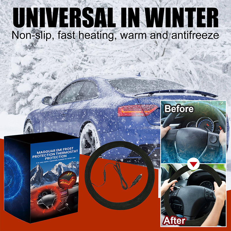 Heated steering wheel cover