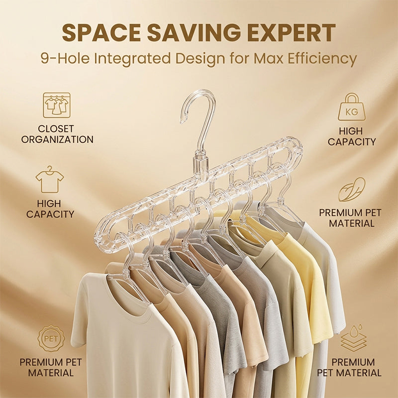 9-Hole Multi-Functional Clothes Hanger