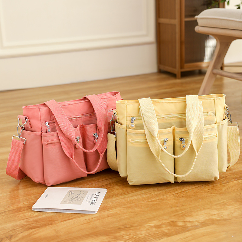 Double Pocket Tote Shoulder Bag