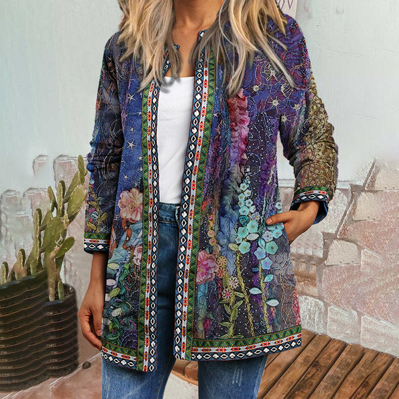 Women's Casual Floral Print Jacket