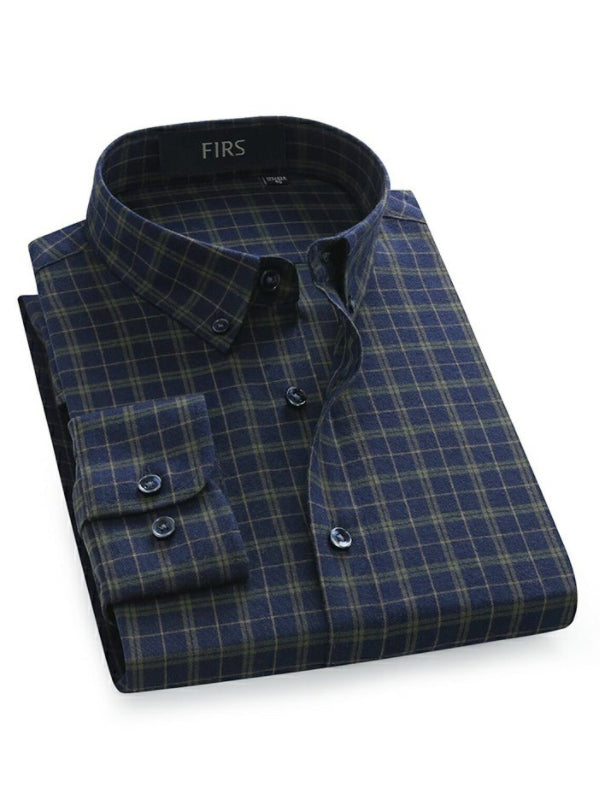 Loose Skin-friendly Classic Easy-care Plaid Shirt
