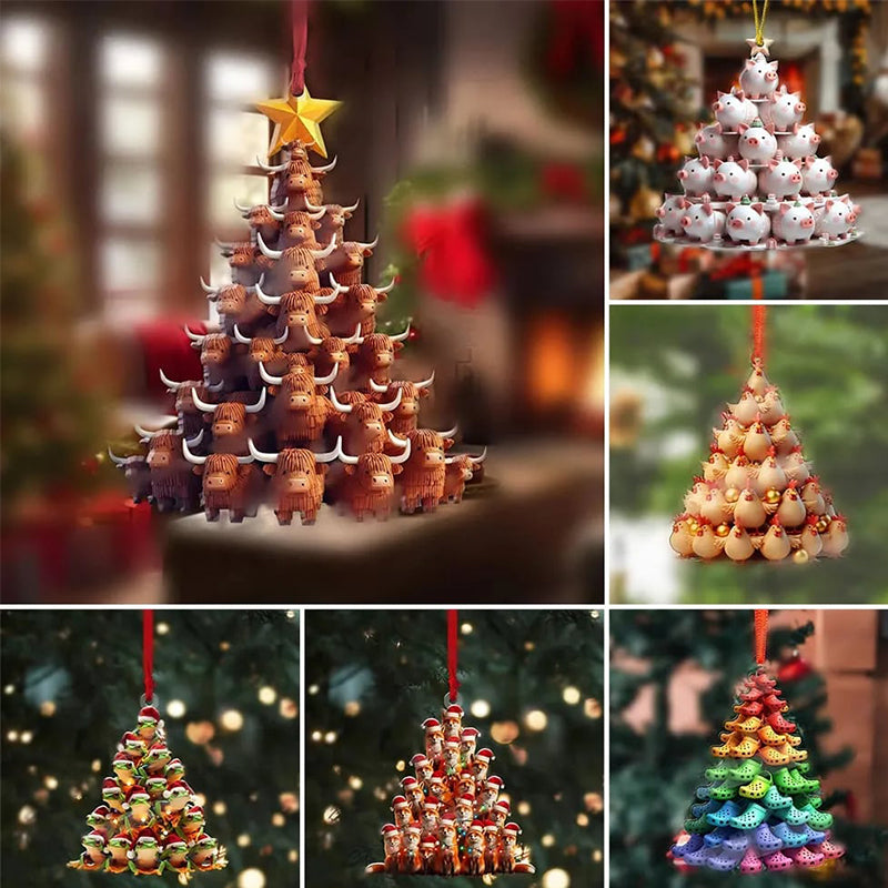 Stacking Animal Christmas Ornaments