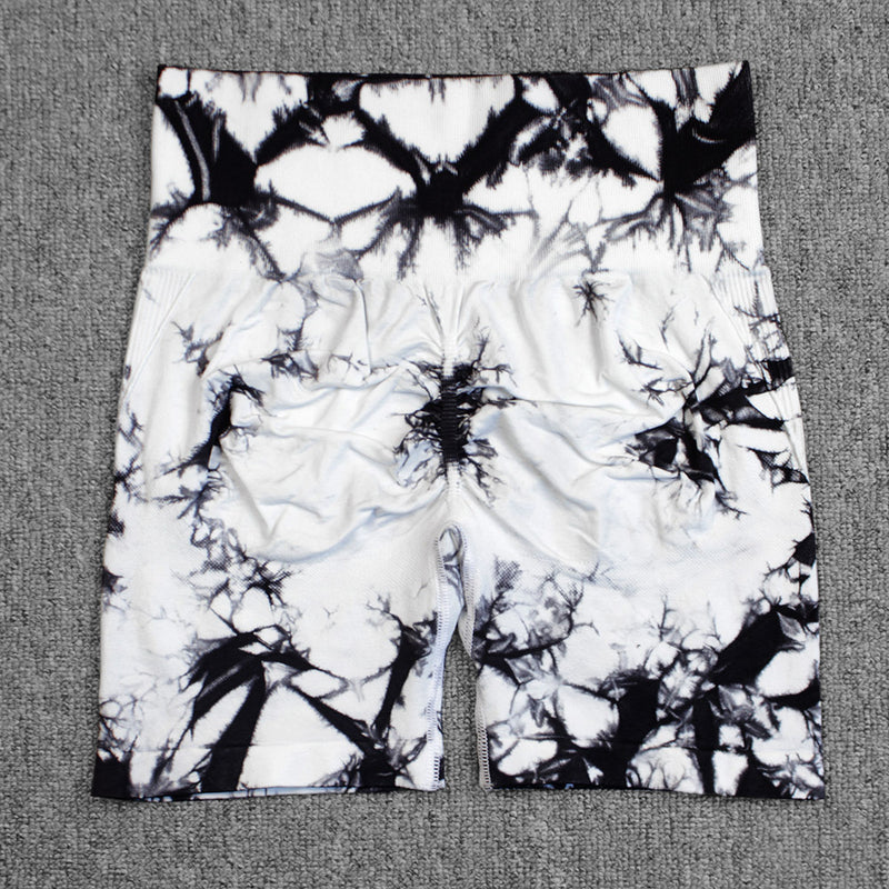 Professional Tie Dye Seamless Yoga Shorts
