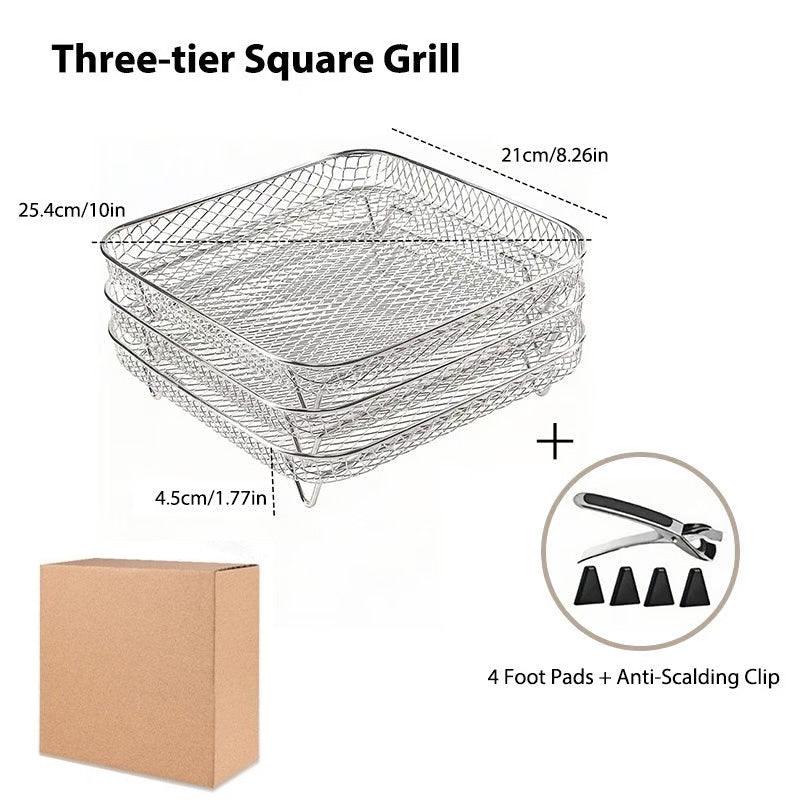 3-Layer Stackable Air Fryer Rack
